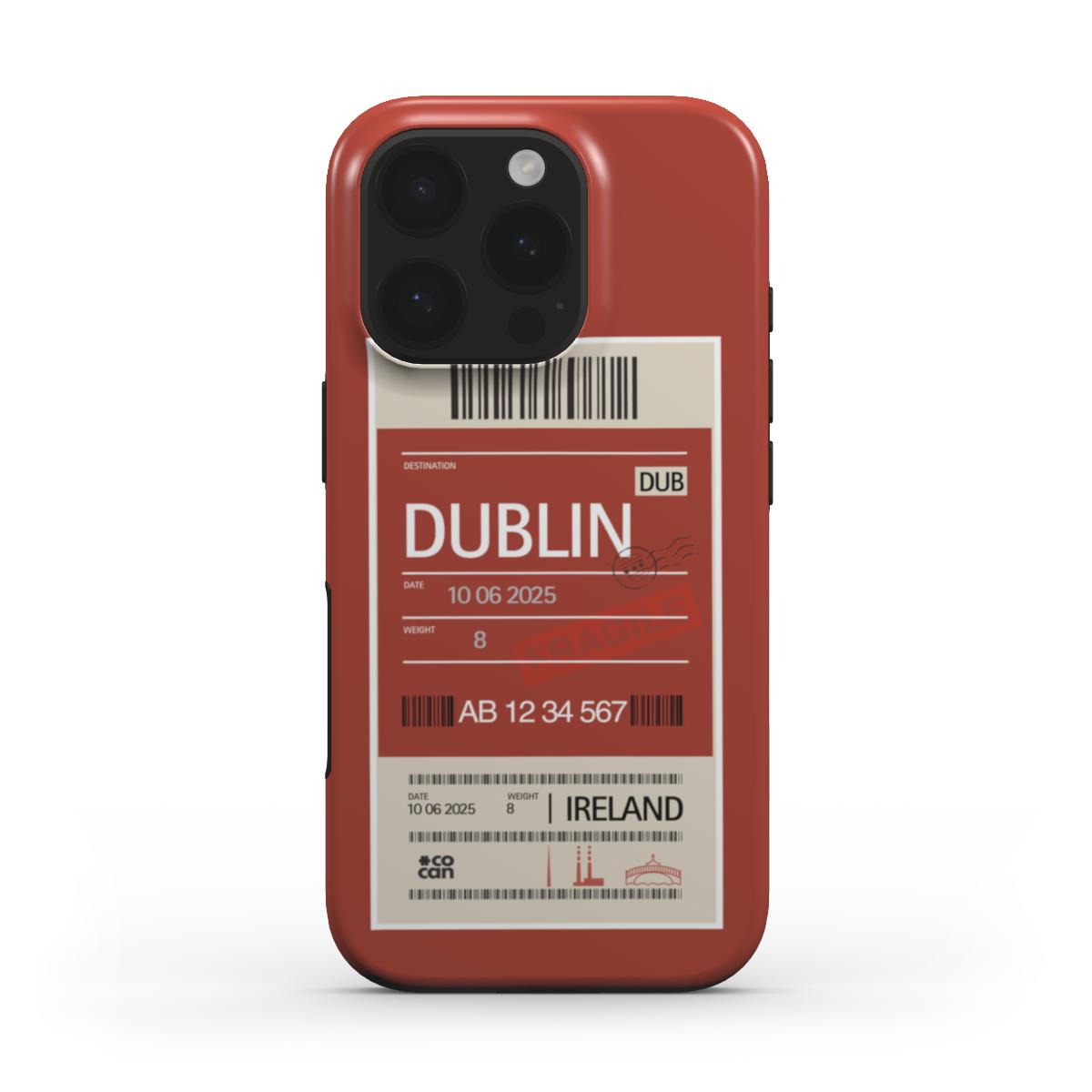 Dublin iPhone Case – MagSafe Tough Series with bold DUB print by COCAN