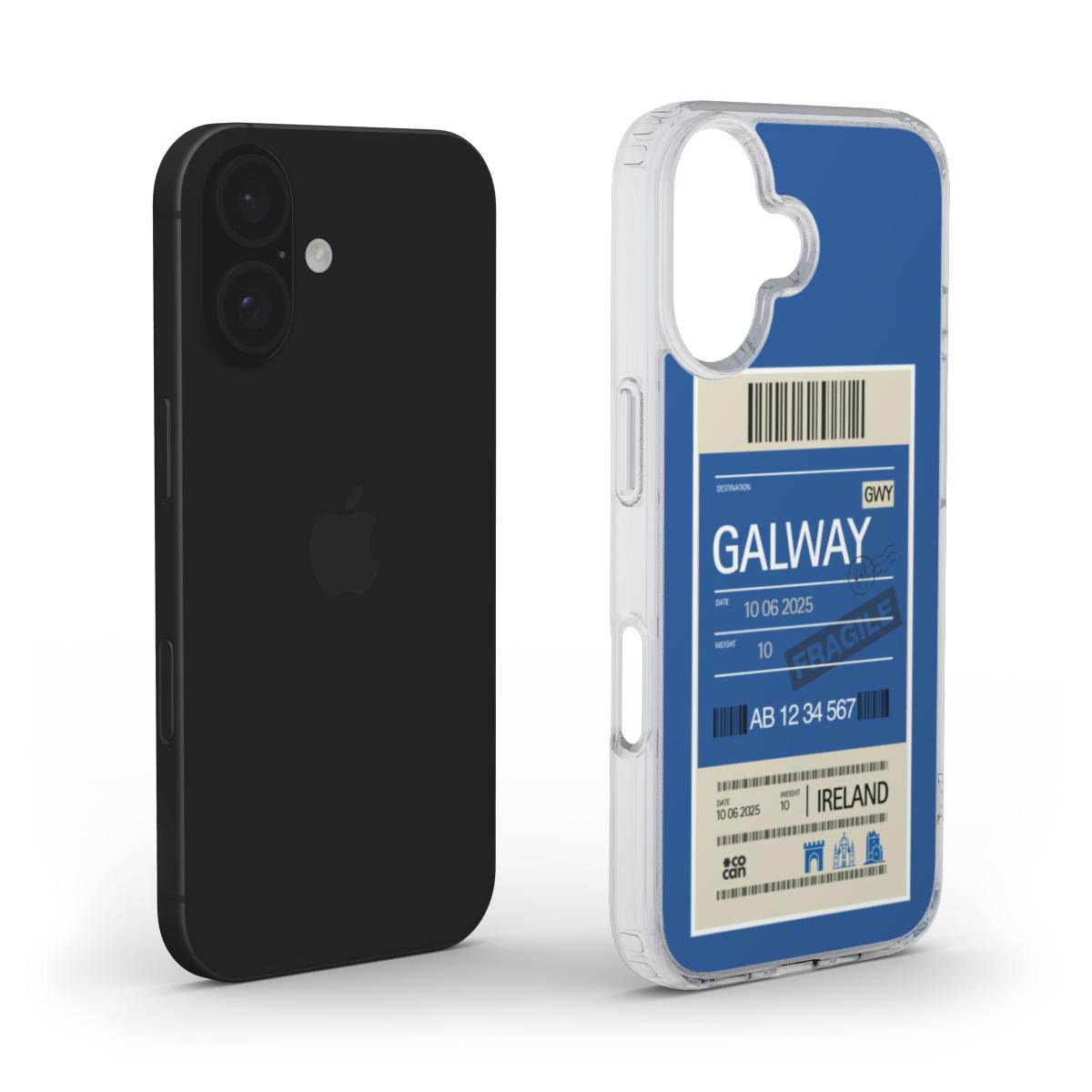 Galway iPhone Case with GALWAY print – Frosted Clear MagSafe Edition by COCAN