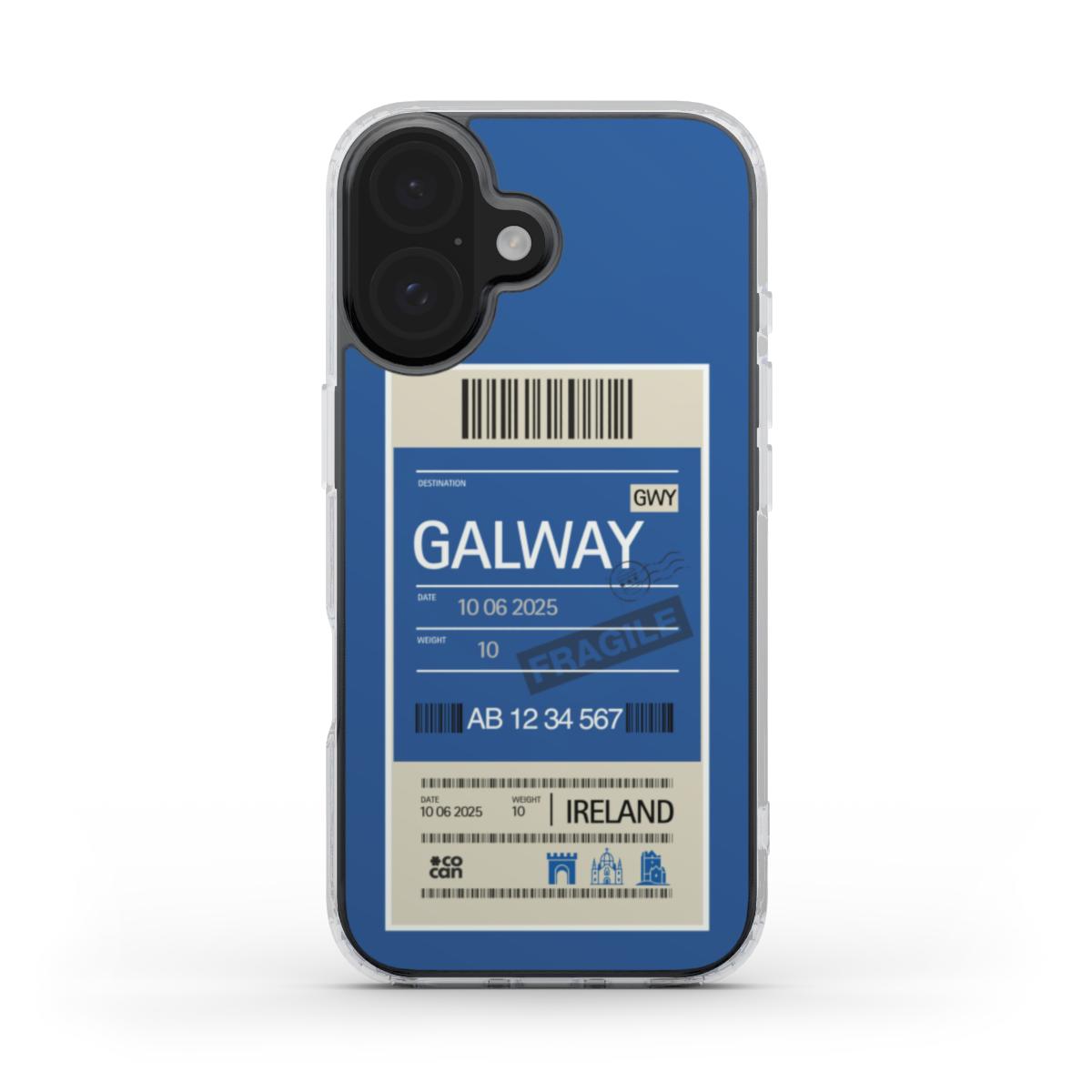 Galway iPhone Case with GALWAY print – Frosted Clear MagSafe Edition by COCAN