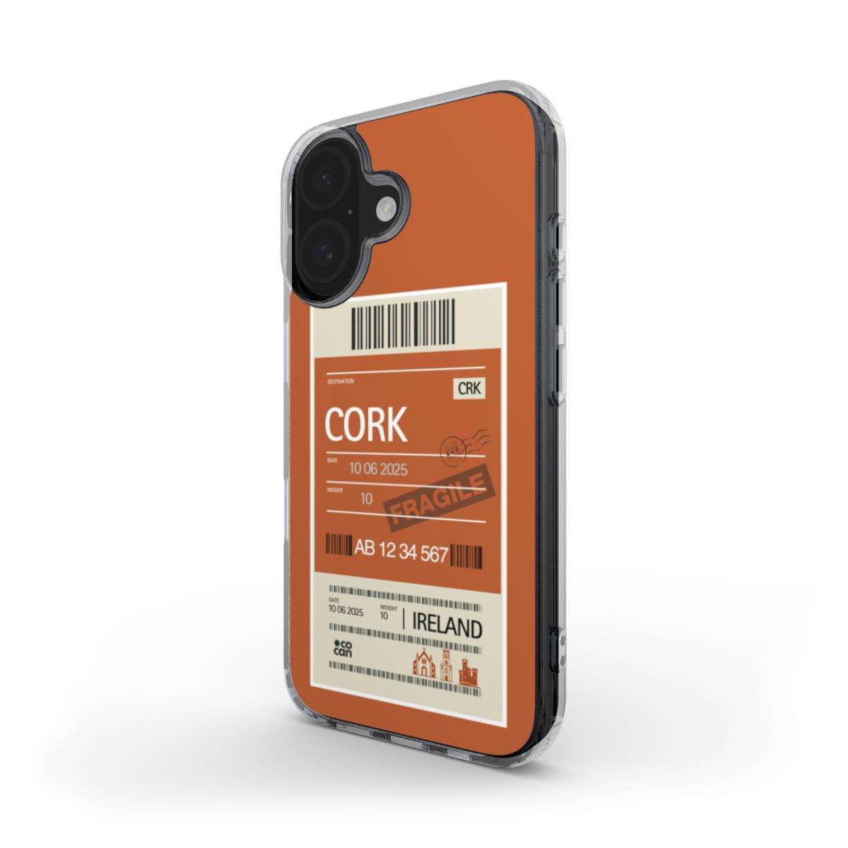 Cork iPhone Case with CRK print – Frosted Clear MagSafe Edition by COCAN