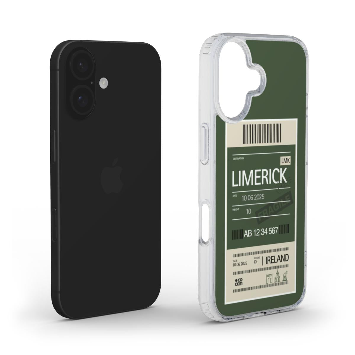 Limerick iPhone Case with LMK print – Frosted Clear MagSafe Edition by COCAN