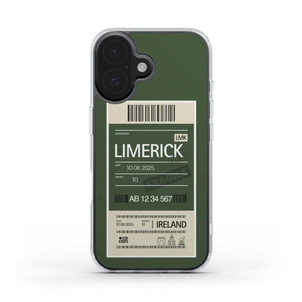 Limerick iPhone Case with LMK print – Frosted Clear MagSafe Edition by COCAN
