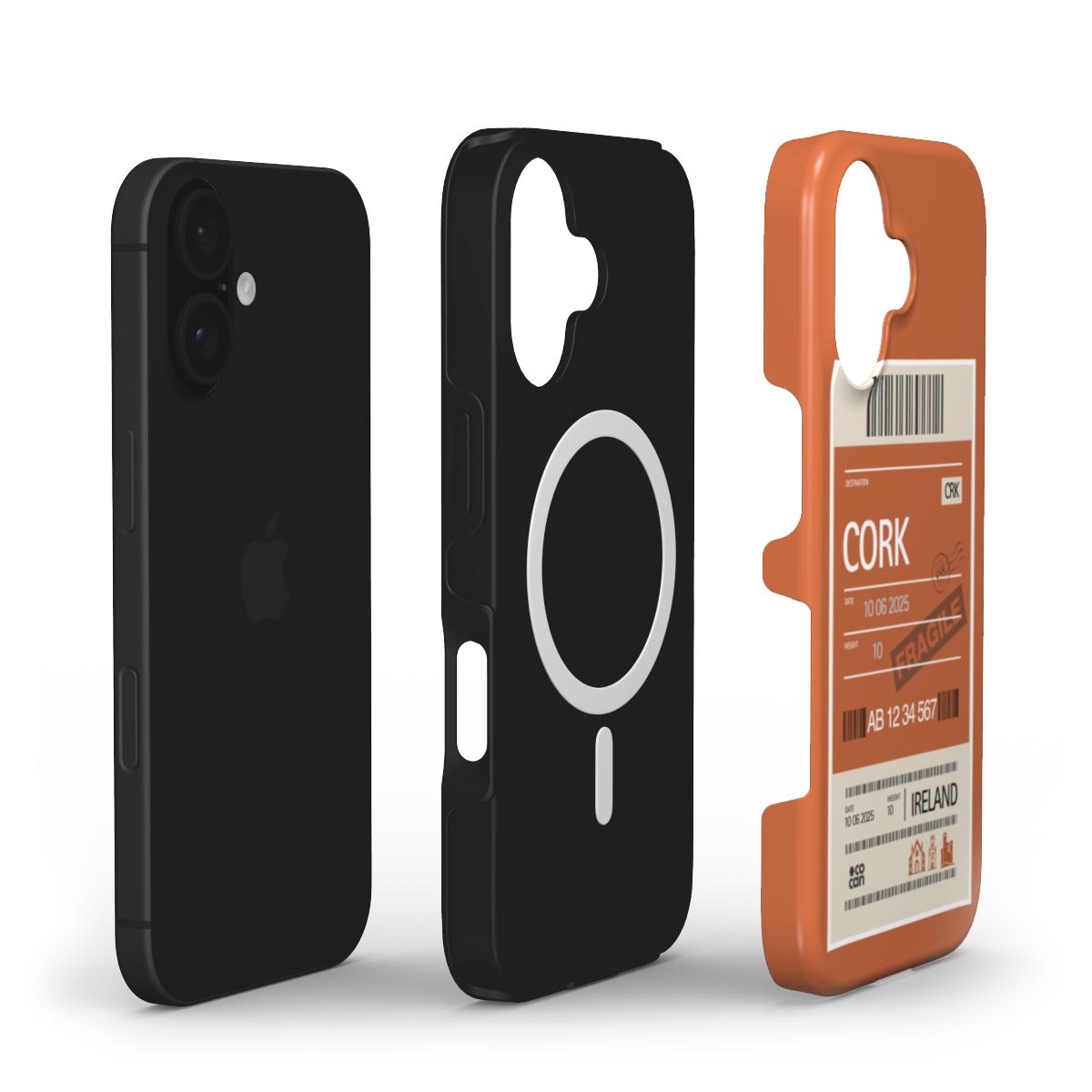Cork iPhone Case – MagSafe Tough Series with bold CRK print by COCAN
